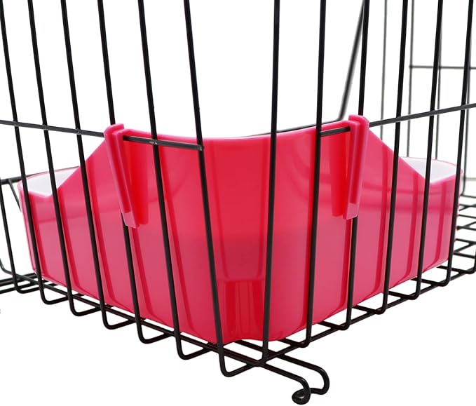 Litewoo Rabbit Litter Box Toilet Bunny Corner Litter Pan Pet Toilet Potty for Guinea Pigs Hamster Chinchilla Ferret Rabbit Small Animal (Pink)