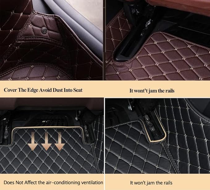 Custom Car Mats with Text & Image Personalization, Upload Your Own Word/Name/Photo, All-Weather Leather Floor Liners for SUV Sedan Truck(Purple)
