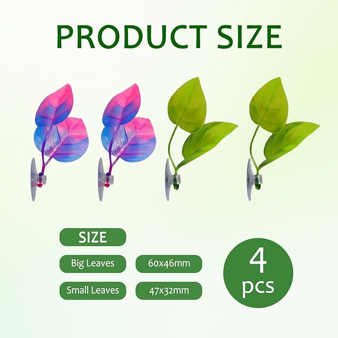 Betta Fish Tank Accessories, 4 PCS Betta Fish Hammock Toys Betta Resting Spot Fish Hideout Will Not Damage The Fish'S Tail Suitable for Sleeping Resting Hiding Playing Breeding