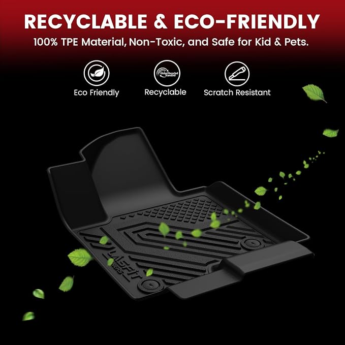 LASFIT Floor Mats 2014-2018 for Chevrolet Chevy Silverado/GMC Sierra 1500 Only Crew Cab, 2015-2019 Silverado/Sierra 2500HD 3500 HD, Only Crew Cab, with Carpet Floor, Only Fit 1st Row Bucket Seating