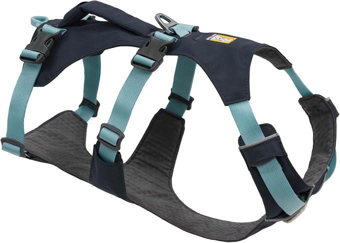 Ruffwear, Flagline Dog Harness, Lightweight and Reflective, No Pull Dog Lift Harness for Hiking, Running and Everyday Use, Basalt Gray, XX-Small