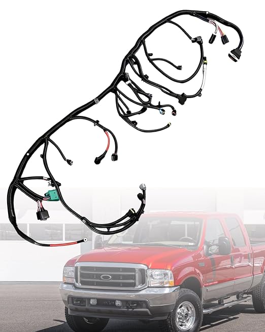 Engine Wiring Harness, Transmission Wire Harness, Fit for 04-05 Ford F250 | Compatible with Ford F350 F450 F550 Excursion Diesel, Replaces OE#4C3Z-12B637-BA, 4C3Z12B637BA
