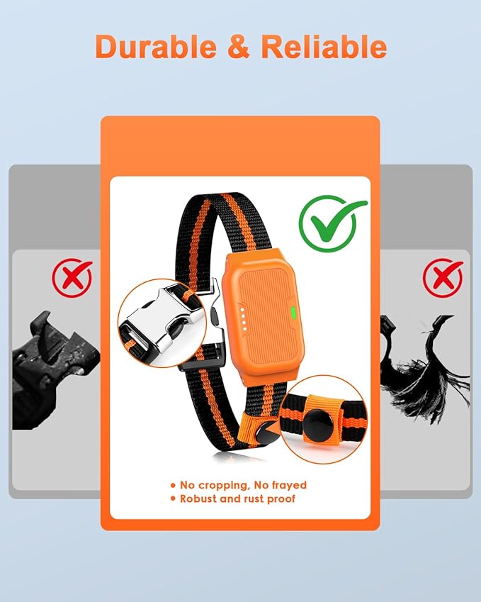 Shock Collar for Dogs, IP67 Waterproof Dog Training Collar with Remote Control, 3 Modes: Beep, Vibration, Safe Static, Rechargeable Adjustable for 15-110lbs Medium Large Dogs