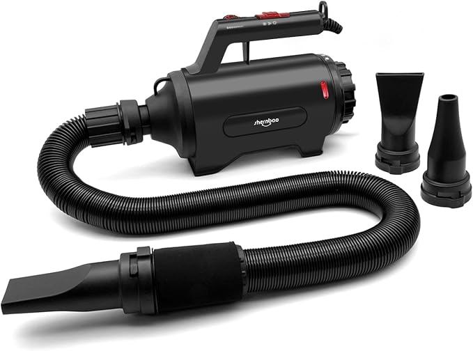 Dog Dryer High Velocity Pet Dog Grooming Force Hair Dryer/Blower | High velocity force blower dryer for professional dog pet grooming,black sherbao SMD-06P