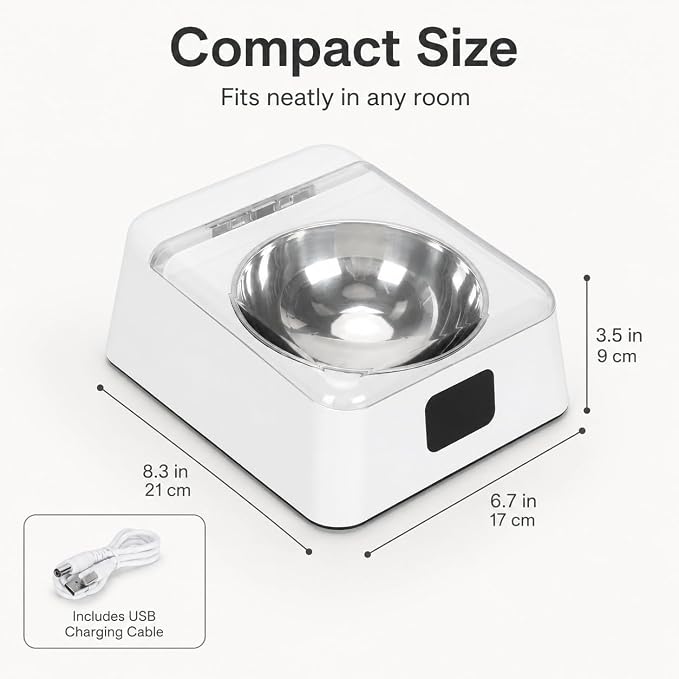 Open Lid Pet Feeder, Automatic Cat Feeder with Infrared Sensor Cover, Removable Bowl Battery Powered Intelligent Automatic Opening Lid Dog Feeder, Pet Food Dispenser for Cats and Dogs