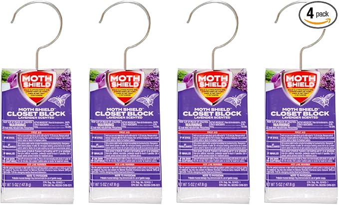 Moth Shield 4 Pk Closet Block Lavender Scented