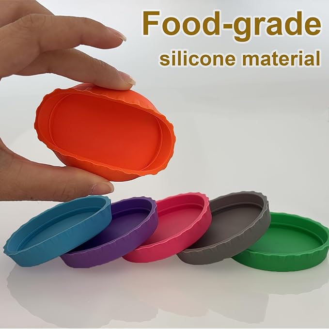 Bearded Dragon Food Dish, Reptile Water Bowl, Silicone Shallow Feeding Bowls, Terrarium Tank Accessories for Tortoise Frog Lizard Turtle Snake, Habitat Decor Supplies - 6 PCS Food - Grade Feeder