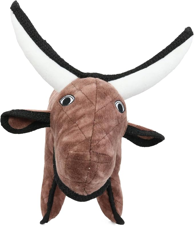 TUFFY® : Medium Bull Dog Toy: Ultra Durable Plush Toy with Multiple Layers & Reinforced Seams, Washable and Floats, Original Construction
