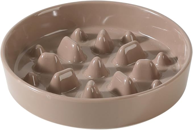 Havniva Dog Bowls Slow Feeder, Ceramic Slow Feeder Dog Bowls for Fast Eater | 1.6 Cups Dog Food Bowl Puzzle Feeder, Slow Feeding Bowls for Medium Breed, Non-Slip Base, Anti-Choking