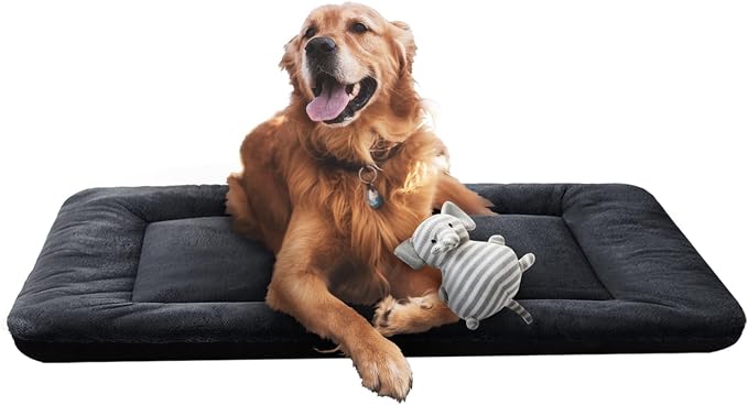 Dog Crate Pad Washable Dog Bed for Crate Large Cozy Mat 42-Inch Dark Gray | Ultra Soft Kennel Pad,Anti-Slip Bottom,Fits for Most Metal Crates,Comfortable Sleeping Pet Mat