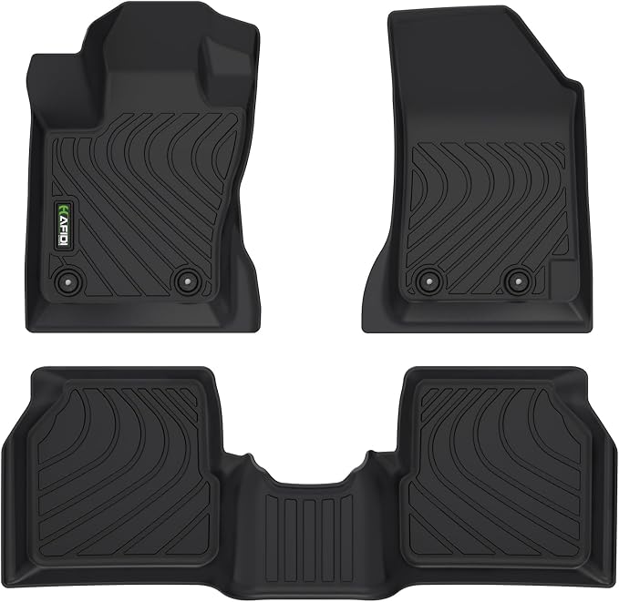 HAFIDI® Floor Mats Fit for 2017-2026 Jeep Compass All Weather Protection TPE Car Floor Liners, Fits 1st & 2nd Row Full Set Custom Accessories, Black