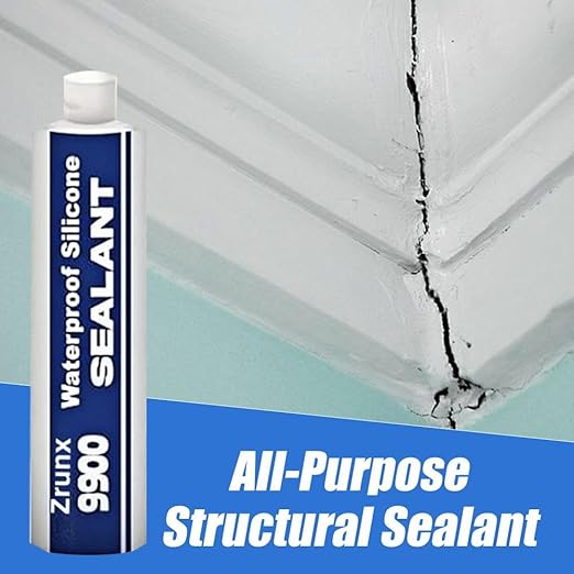 All-Purpose Super-Structural Sealant, Waterproof Adhesive 9900, 9900 Sealant Waterproof, Glue Strong Sealing Compound for Construction, Roofing, Bathroom & DIY Repairs (Black)