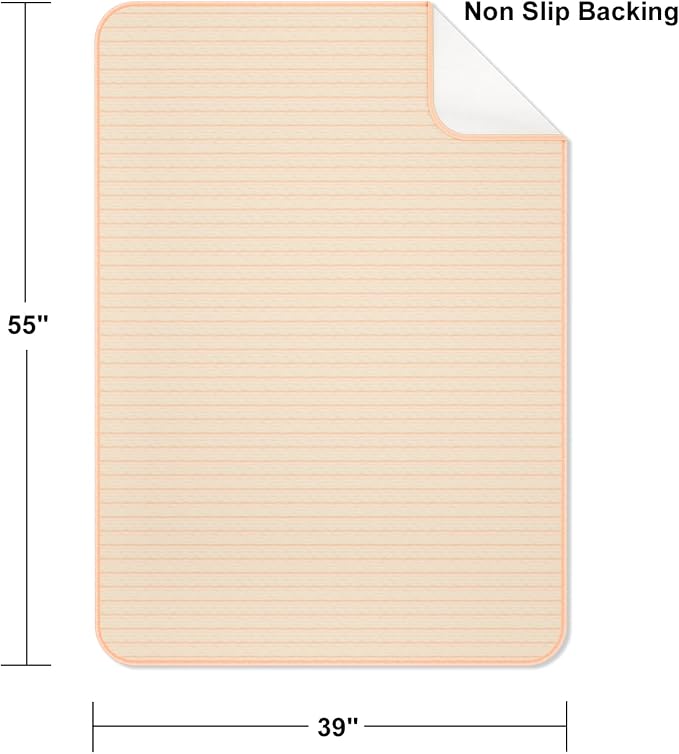 KELISITING Incontinence Bed Pads - 55" x 39" Washable Waterproof Underpads (Pack of 1) - Reusable Extra Large 4-Layer Soft Pee Pads for Adults, Women, Elderly - for Sofa, Couch, Furniture