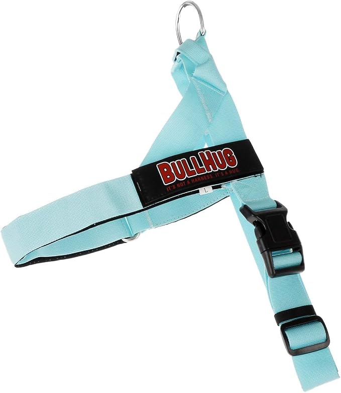 Adjustable Dog Harness– No Pull, No Choke – for English Bulldogs, French Bulldogs, Pugs & Broad-Chested Breeds – Easy, Safe Walks (Tiff Blue, Small)