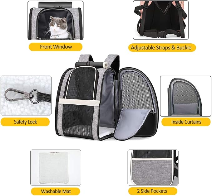 Texsens Innovative Traveler Bubble Backpack Pet Carriers for Cats and Dogs