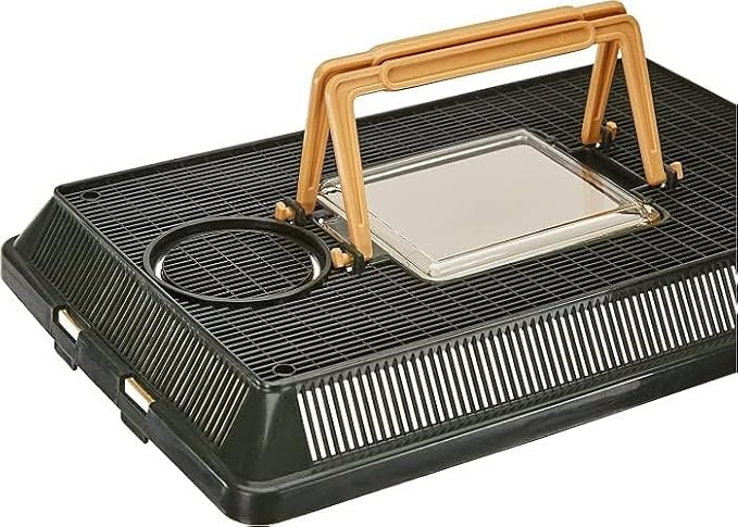 Exo Terra Faunarium Small PT2255 – Plastic Reptile Terrarium and Transport Container for Lizards,Spiders & Amphibians,(Pack of 2)