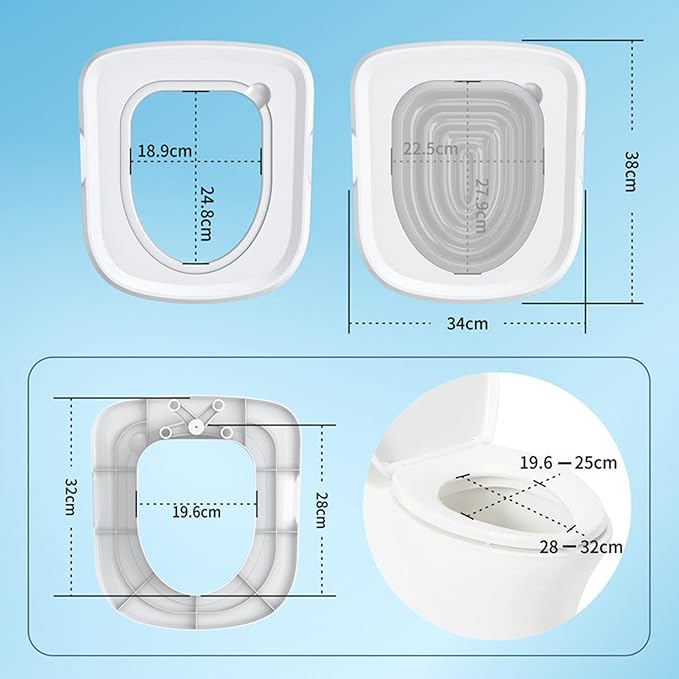Cat Toilet Training Kit, ABS Cat Toilet Trainer Kit Toilet Training for Cats Reusable for Pet Cleaning