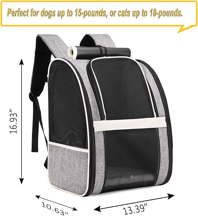 Texsens Innovative Traveler Bubble Backpack Pet Carriers for Cats and Dogs