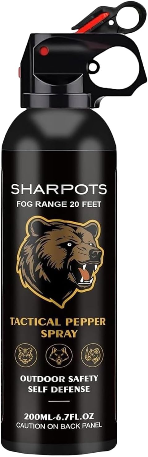 Compact Pepper Spray for Hiking: Maximum Strength Powerful for Camping - Easy Access Outdoor Personal Protection 6.7OZ