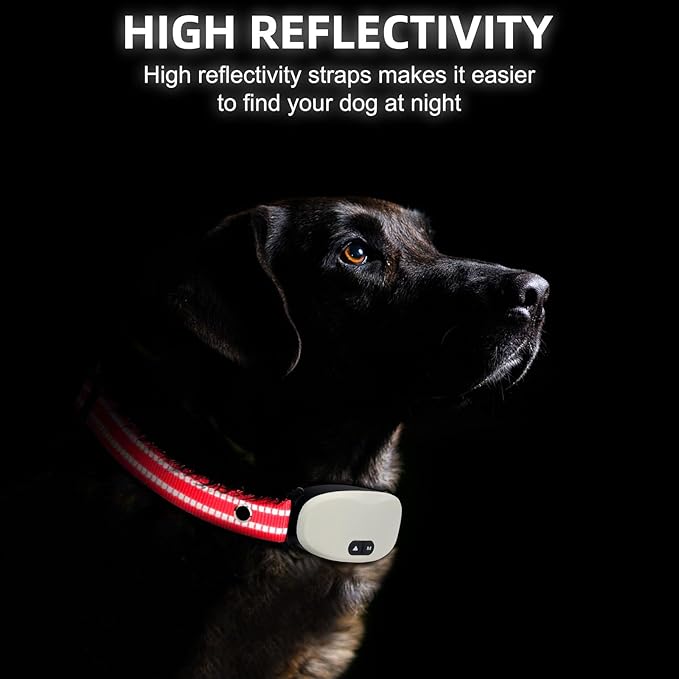 Collar Replacement Strap, Reflective Replacement Nylon Collar Strap Dog GPS Training Bark Receiver Collars, Durable Adjustable E Collar Straps for Small Medium Large Dogs, Hotpink