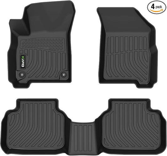 HAFIDI® Floor Mats Fit for 2011-2020 Dodge Journey （Not for 2011 Single Floor Hook） All Weather Protection TPE Car Floor Liners, Fits 1st & 2nd Row Full Set Custom Accessories, Black