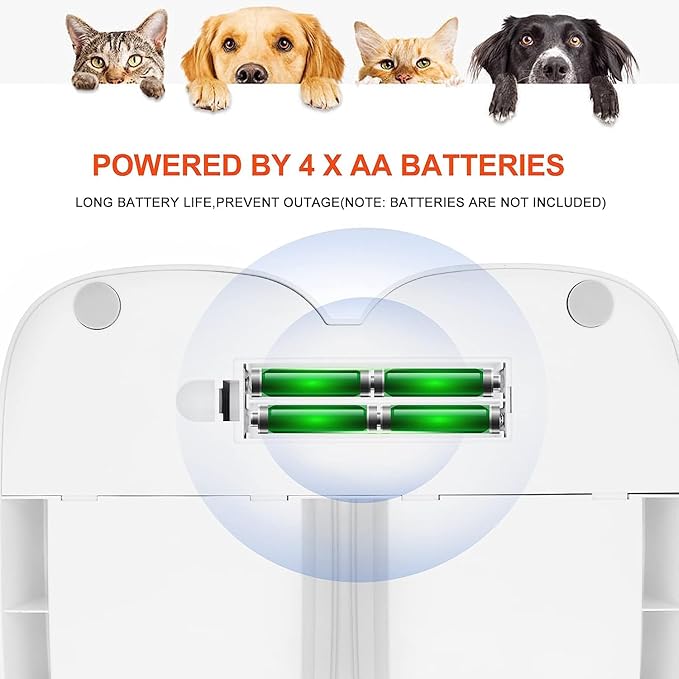 Automatic Pet Feeder for Cats and Dogs, 2 in 1 Upgraded-chip Timed Dry Pet Food Feeder with Display, 48 Hours Retain Freshness for Semi Wet Food, Healther Meal for All Home Pets.