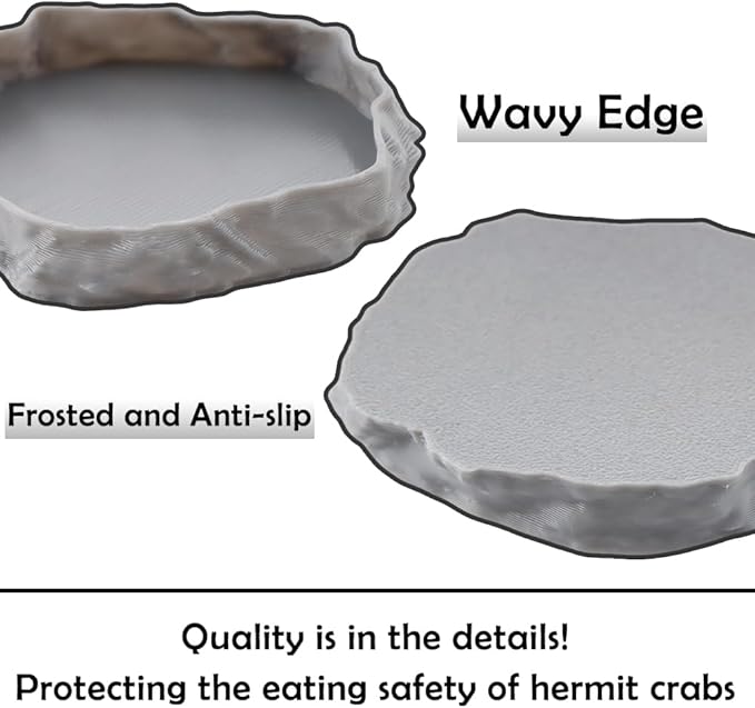 4 Pack Hermit Crab Food Bowl Round Water Dish Feeding Dish for Hermit Crab Turtle Snail Millipede Small Reptiles