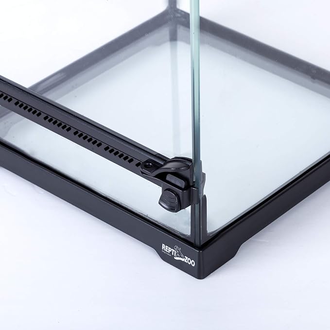 REPTI ZOO Mini Reptile Glass Terrarium,Front Opening Door Full View Visually Appealing Mini Reptile or Amphibians Glass Habitat