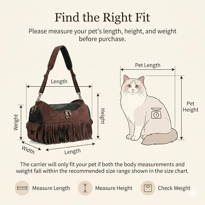 Designer Dog Carrier, Small Dog & Cat Carrier Bag with Secure Zipper Lock, Inner Safety Leash, 4-Side Breathable Ventilation, Stylish Pet Handbag for Street Photos, Pet Parties