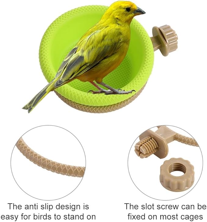 Kopida Multi-Function Bird Bath for Cage, Universal Style Small Tub Bowl for Hang Inside Cage Birdbath Shower for Parrot/Parakeets/Cockatiels/Canary/Budgerigar (4.7")