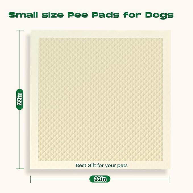 Bamboo Small Puppy Pads Pee Pads for Dogs 22"x22" 30 Count | Training Pads Deodorizing Leakproof Quick Drying Dog Pee Pads Super Absorbent Disposable Puppies, Doggie, Cats, Rabbits