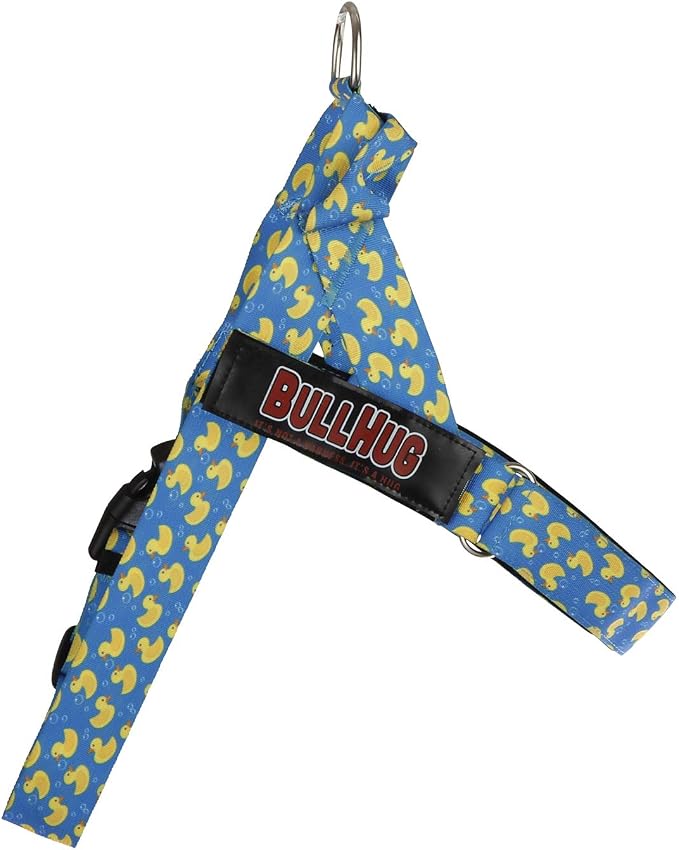 Adjustable Dog Harness– No Pull, No Choke – for English Bulldogs, French Bulldogs, Pugs & Broad-Chested Breeds – Easy, Safe Walks (Sky-Duck, Medium)