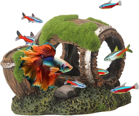 Betta Fish Cave Aquarium Hideout, Aquarium Tank Decor Accessories, Fish Tank Ornament Small