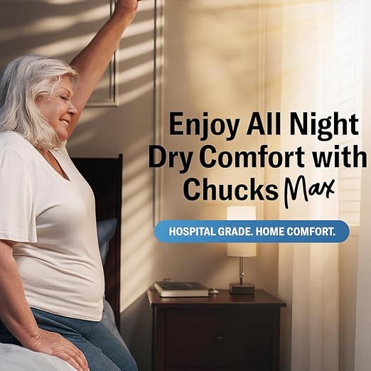 Chucks® MAX Hospital Bed Pads Disposable Adult 36 x 36 Breathable Incontinence Pads - XXX-Large Pee Pads for Adults - Heavy Duty 10X Absorbency Underpads - 400 Lbs. Patient Repositioning [20 Count] | Breathable Incontinence XXXL Large Pee Pads for Adul...