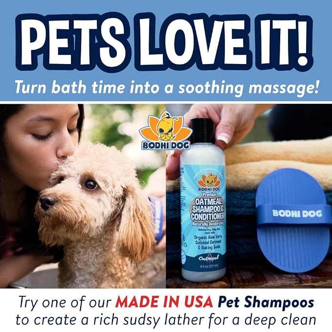 Bodhi Dog Shampoo Brush - Pet Grooming & Bath Supplies for Dogs and Cats - Bath Brush for Long & Short Hair - Premium Scrubber for Shower, Showerhead, Sprayer & Bathing (One Pack, Dark Green)