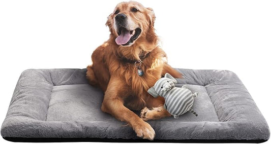 Dog Crate Pad Washable Dog Bed for Crate Large Cozy Mat 42-Inch Gray | Ultra Soft Kennel Pad,Anti-Slip Bottom,Fits for Most Metal Crates,Comfortable Sleeping Pet Mat