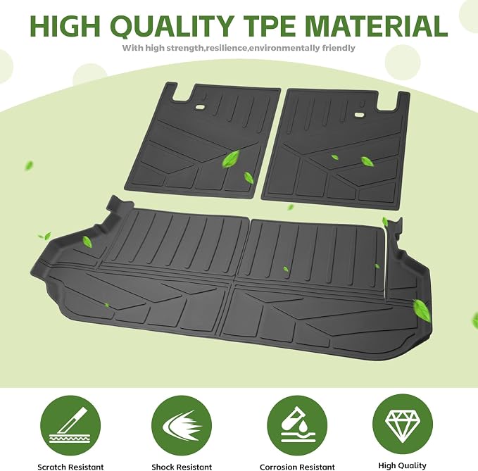 Cargo Liners for 2025 2026 Toyota 4Runner 7 Seats Gas, Trunk Mat with 3rd Row Seat Back Cover All Weather Rear Cargo Mat Backrest Protector Accessories (Not for Hybrid EV&i-Force MAX)