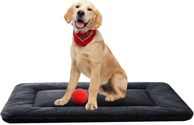 Dog Crate Pad Washable Dog Bed for Crate Medium Cozy Mat 36-Inch Dark Gray | Ultra Soft Kennel Pad,Anti-Slip Bottom,Fits for Most Metal Crates,Comfortable Sleeping Pet Mat