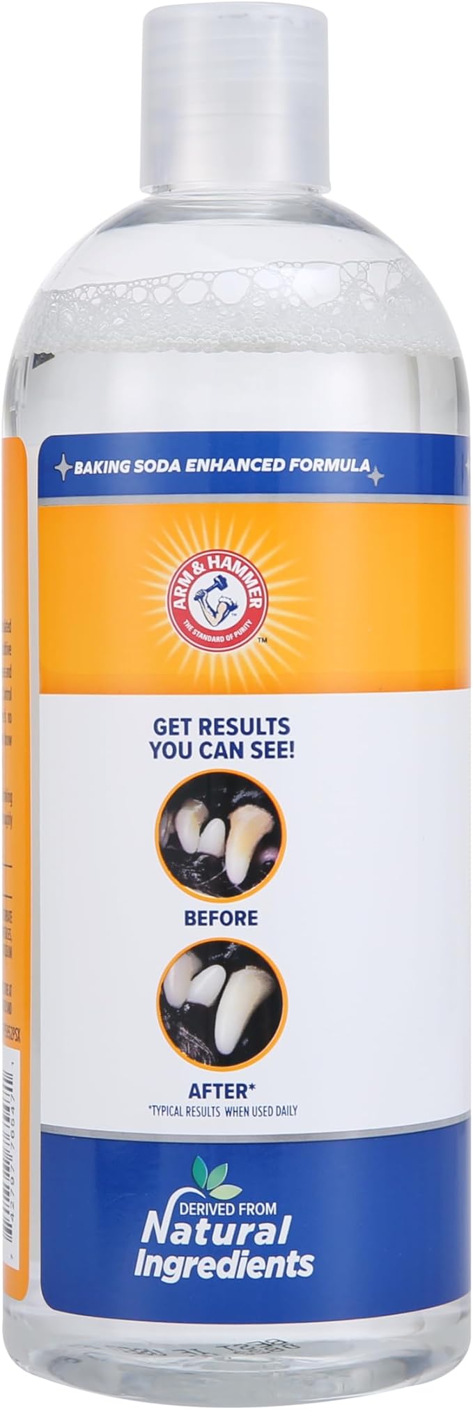 Arm & Hammer Clinical Care Dental Rinse for Adult Dogs, Odorless Flavorless Water Additive for Daily Plaque, Tartar, and Bad Breath Control, Baking Soda Enhanced Formula, 16 Fl Oz