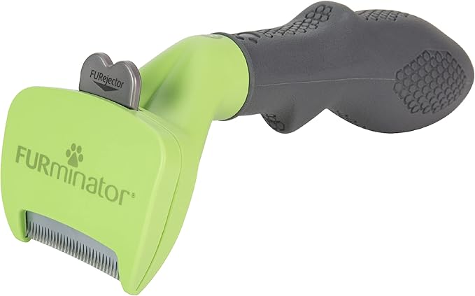 FURminator Small Dog Undercoat deShedding Tool, Long Hair, Reduces Loose Hair from Shedding | Reduces Loose Hair From Shedding, Easy Clean-Up, For Dogs Less Than 25 lbs, Use Weekly, Ergonomic Handle For Comfort