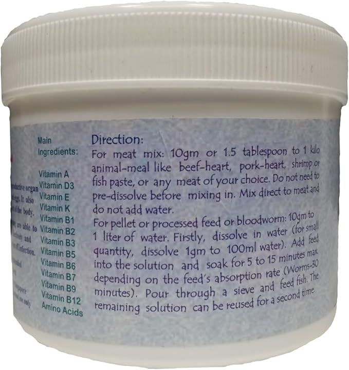Aquatic Foods Inc. PRO-More Enhanced Freeze Dried Beef Heart Mix with Andrew Soh's Pro-More to Enhance Girth and Size in Discus, Cichlids, All Tropical Fish, NO Color Astaxanthin - 200 Grams
