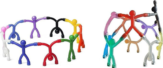 MAGMEN Airplane & Road Trip Toy 20-Pack - Quiet Travel Activities for Kids - Sensory Magnetic Fidget Toys for Car, Airplane, & Restaurants - STEM Building Figures - Best Value Family Set
