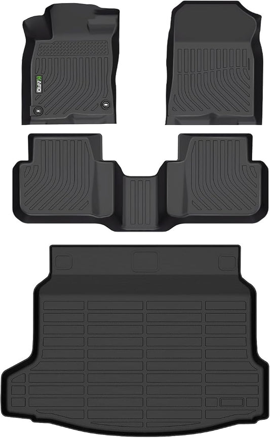 HAFIDI® Floor Mats & Cargo Liner Set Fit for 2025-2026 Honda Civic Hybrid Sedan(Not for Hatchback) All Weather Protection TPE Anti-Slip Car Full Set Floor Liners Custom Accessories - Black