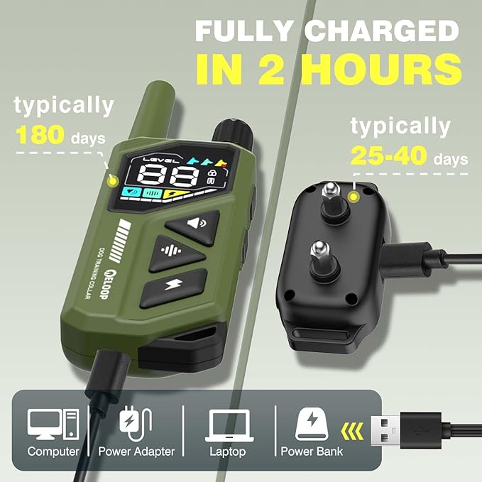 Dog Shock Collar for 3 Dogs - AI Smart Electric Anti-Barking Training Collar with Remote, 3300FT Range & IPX7 Waterproof, No False Trigger E-Collar for Small Medium Large Breeds