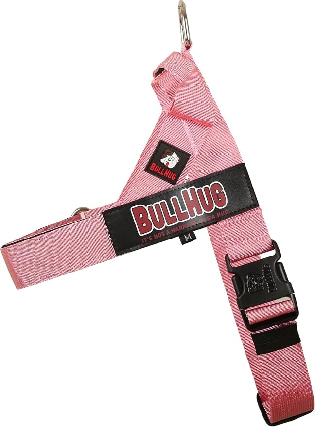 Adjustable Dog Harness– No Pull, No Choke – for English Bulldogs, French Bulldogs, Pugs & Broad-Chested Breeds – Easy, Safe Walks (Baby Pink, Small)