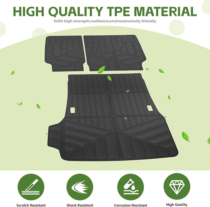 Cargo Liners for 2025 2026 Toyota 4Runner 5 Seats Gas, Trunk Mat with Seat Back Cover All Weather Rear Cargo Mat Backrest Protector Accessories (Not for Hybrid EV&i-Force MAX)