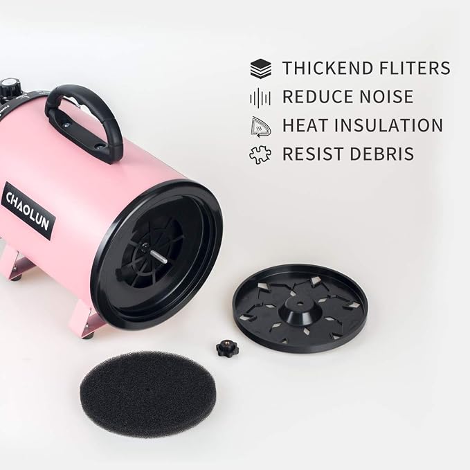 Dog Dryer for Pet Grooming, Pet Hair Dryer with Heater, Pink
