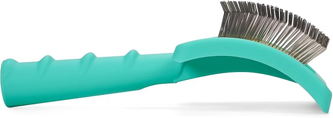 Jelly Pet Grooming Bundle - Large Teal Slicker Brush, Hard Pins & Chris Christensen Ice on Ice Detangler Spray, Ready to Use, 16 oz