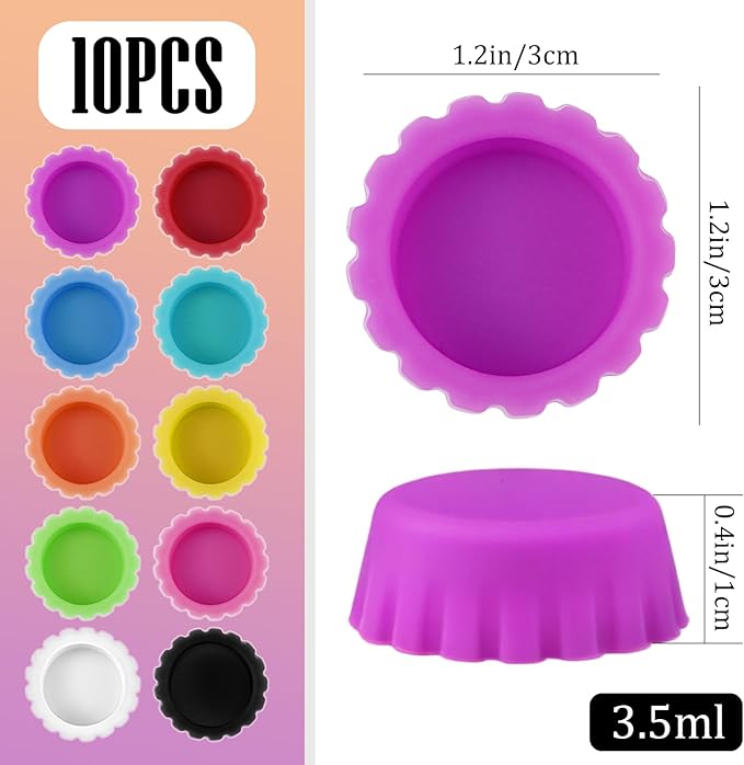 10 Pack Colorful Crested Gecko Feeding Dishes Reusable Small Reptile Food and Water Bowls Accessories for Cresteds, Tortoises, Crabs, and Small Pets10 Colors