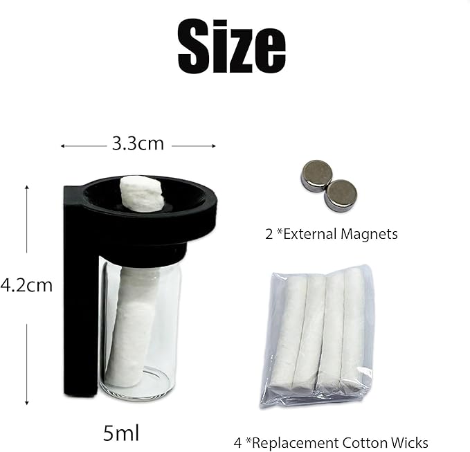 Jumping Spider Water Dispenser, Magnetic Hanging Feeder,Suitable for Jumping Spiders,Tarantulas, Praying Mantises,Arboreal Animals, and Other Small Animal Enclosure Accessories (Black, 5ML)